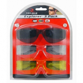 Radians Explorer 3 Pack - Clear/Smoke/Amber Frame - Clear/Smoke/Amber Lens