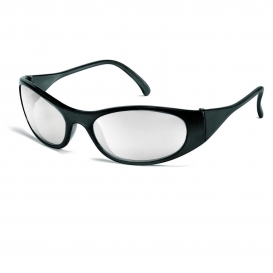 Crews F2119 Frostbite 2 Safety Glasses - Black Frame - Indoor/Outdoor Mirror Lens