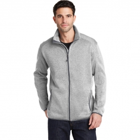 Port Authority F232 Sweater Fleece Jacket - Grey Heather