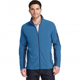Port Authority F233 Summit Fleece Full-Zip Jacket - Regal Blue/Dress Blue Navy