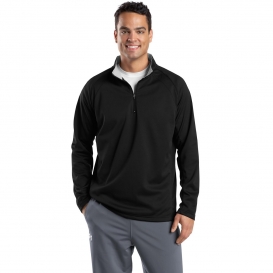 Sport-Tek F243 Sport-Wick 1/4-Zip Fleece Pullover - Black/Silver