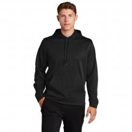 Sport-Tek F244 Sport-Wick Fleece Hooded Pullover Sweatshirt - Black