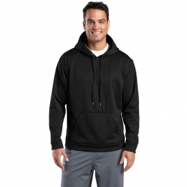 Sport-Tek F244 Sport-Wick Fleece Hooded Pullover Sweatshirt - Black