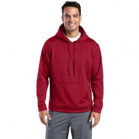 Sport-Tek F244 Sport-Wick Fleece Hooded Pullover Sweatshirt - Deep Red