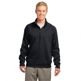 Sport-Tek F247 Tech Fleece 1/4-Zip Pullover Sweatshirt - Black