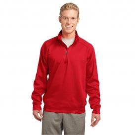 Sport-Tek F247 Tech Fleece 1/4-Zip Pullover Sweatshirt - True Red