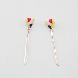Triangle Chain Drop Earrings