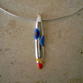 Oval Pendant on Wire