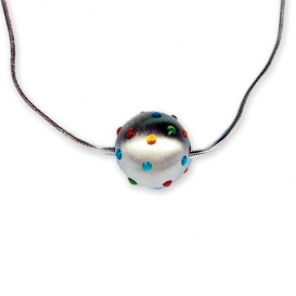 Matte Bead with Dots Necklace