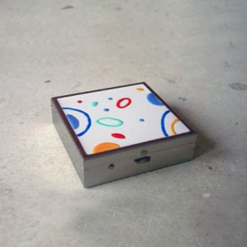 White Semi-Circles Pill Box