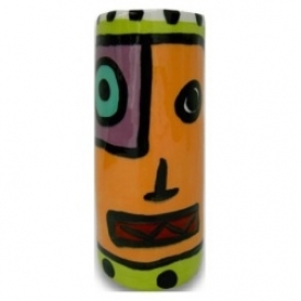 Contempo Face Vase - Orange