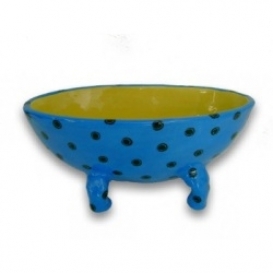 Four Legged Oval Bowl - Blue