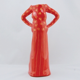 Figure Vase - Red