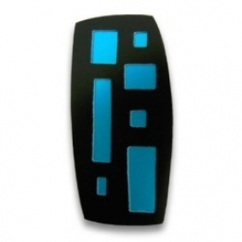 Skyscraper Pin - Turquoise & Black