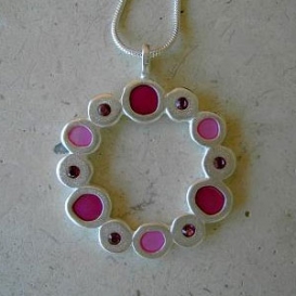 Prague Necklace Fuschia