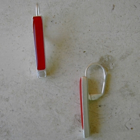 Power Earrings - Red