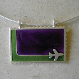 Bon Voyage Necklace - Green & Purple