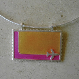 Bon Voyage Necklace - Pink & Orange