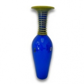 Blue Murrini Coil Bottle