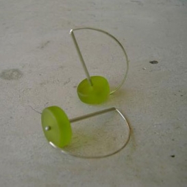 Medium Drop Earrings - Green