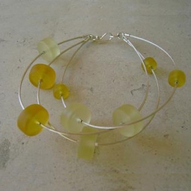 Multi-Strand Bracelet - Amber & Yellow