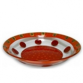 Red & Orange Glass Bowl