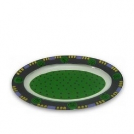 Purple & Green Oval Platter