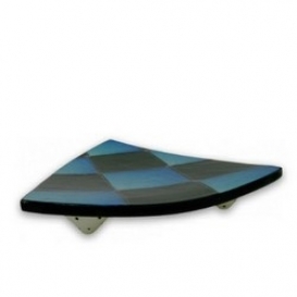 Blue Harlequin Footed Triangle Plate