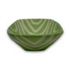 Small Square Bowl - Green