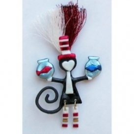 Cat in the Hat Wild Woman Pin