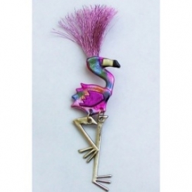 Flamingo Wild Woman Pin