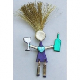Dinner with the Girls Wild Woman Pin