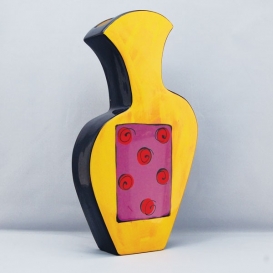 Large Wall Vase - Orange and Purple