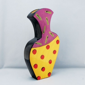 Large Wall Vase - Purple and Orange