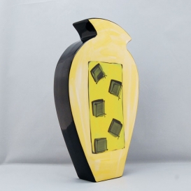 Large Wall Vase - Yellow and Green