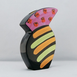 Small Wall Vase - Green and Orange