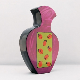 Small Wall Vase - Purple and Green