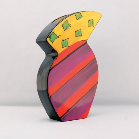 Small Wall Vase - Purple and Orange
