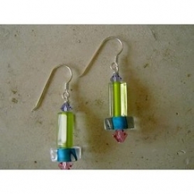 Jumble Earrings - Lime Green