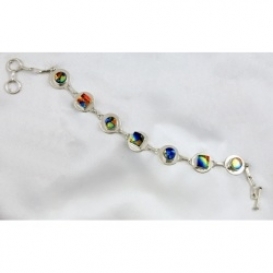 Sterling Silver Round-Square Bracelet with Toggle - Buzz