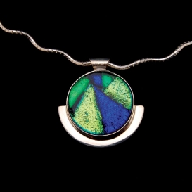 Sterling Silver Full Moon Pendant with Chain - Emerald Isle
