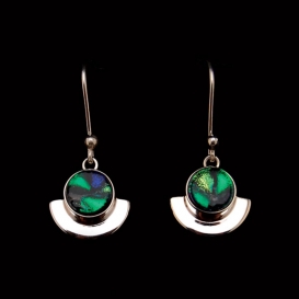 Sterling Silver Mini Moon Wire Earrings - Emerald Isle