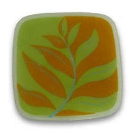 Citrus Willow Square Glass Plate