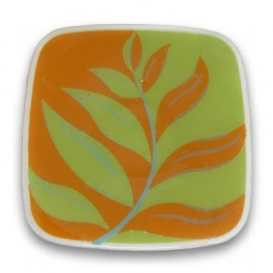 Citrus Willow Square Glass Plate