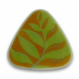 Citrus Willow Triangle Glass Plate