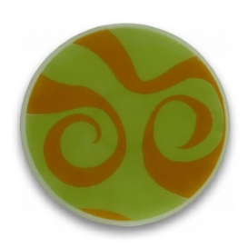 Citrus Curl Circle Glass Plate
