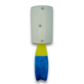 Post Lamp - Blue and Yellow