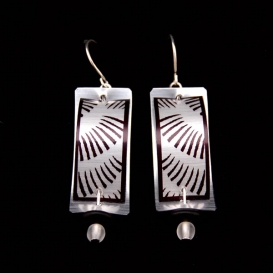 Hanging Earrings - Black and Silver