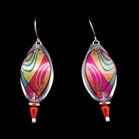 Hanging Earrings - Multicolor Teardrop