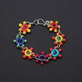 Spiked Ring Link Bracelet